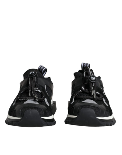 Dolce & Gabbana Black Mesh Sorrento Trekking Sneakers Shoes