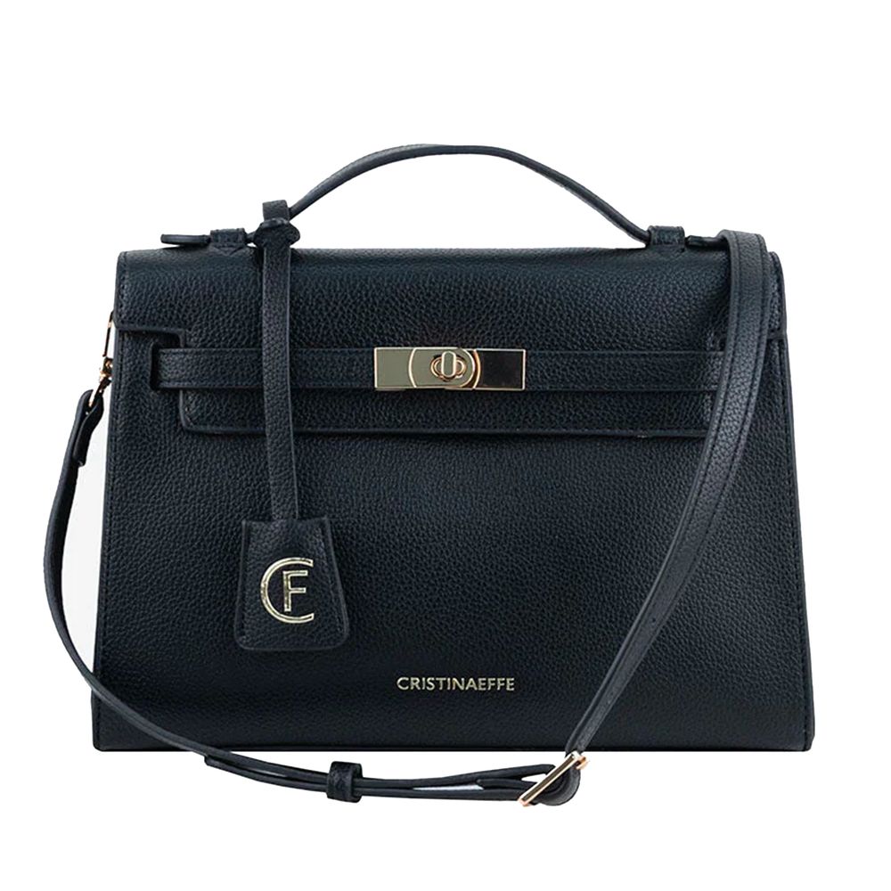 CRISTINAEFFE Black Artificial Leather Crossbody Bag