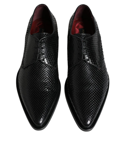 Dolce & Gabbana Black Leather Derby Formal Dress Shoes