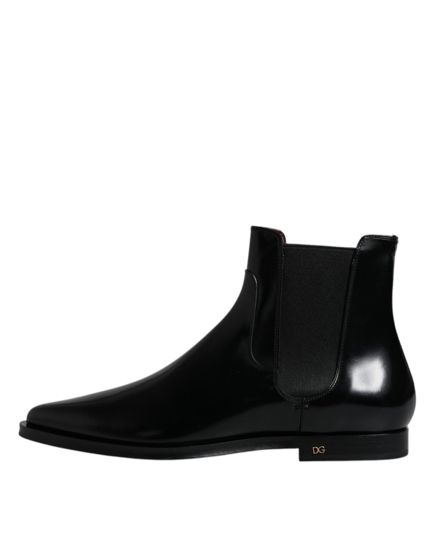 Dolce & Gabbana Black Leather Chelsea Men Ankle Boots Shoes