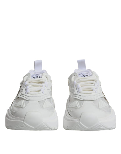 Dolce & Gabbana White Nylon Daymaster Low Top Sneakers Shoes