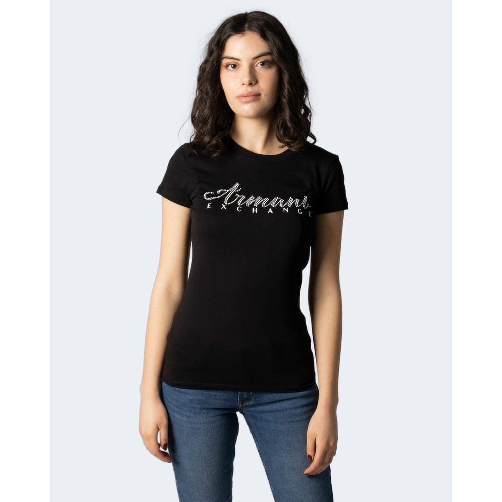 Armani Exchange Black Cotton Tops & T-Shirt