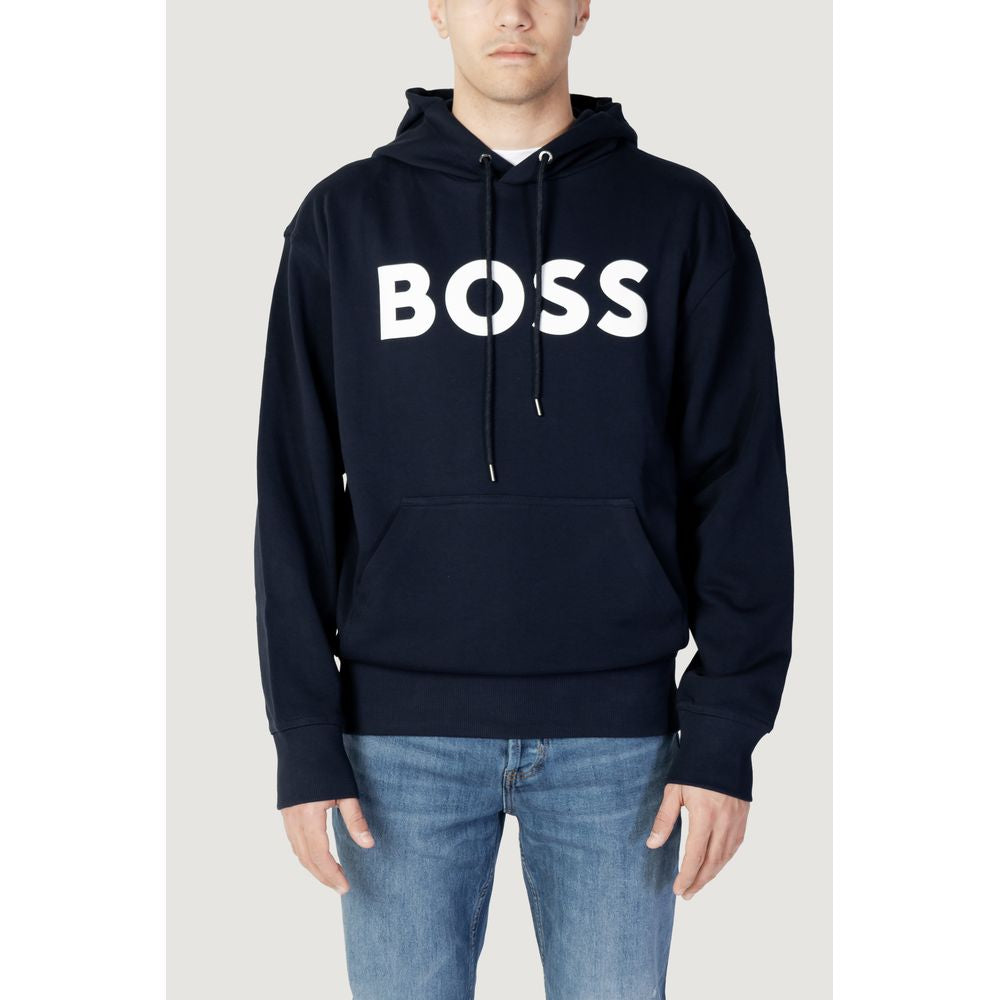 Hugo Boss Blue Cotton Sweater