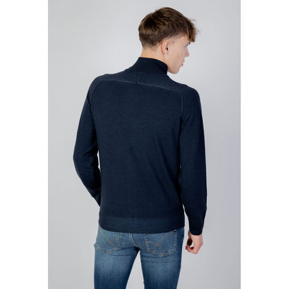 Hugo Boss Blue Wool Cardigan