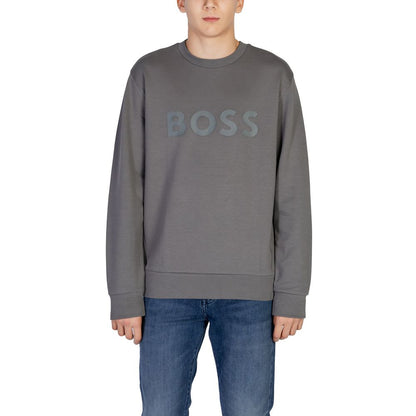 Hugo Boss Gray Cotton Sweater