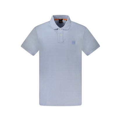 Hugo Boss Light Blue Cotton Polo Shirt