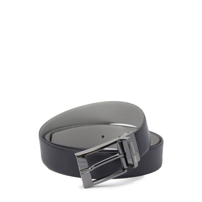 Armani Exchange Blue Leather Belt