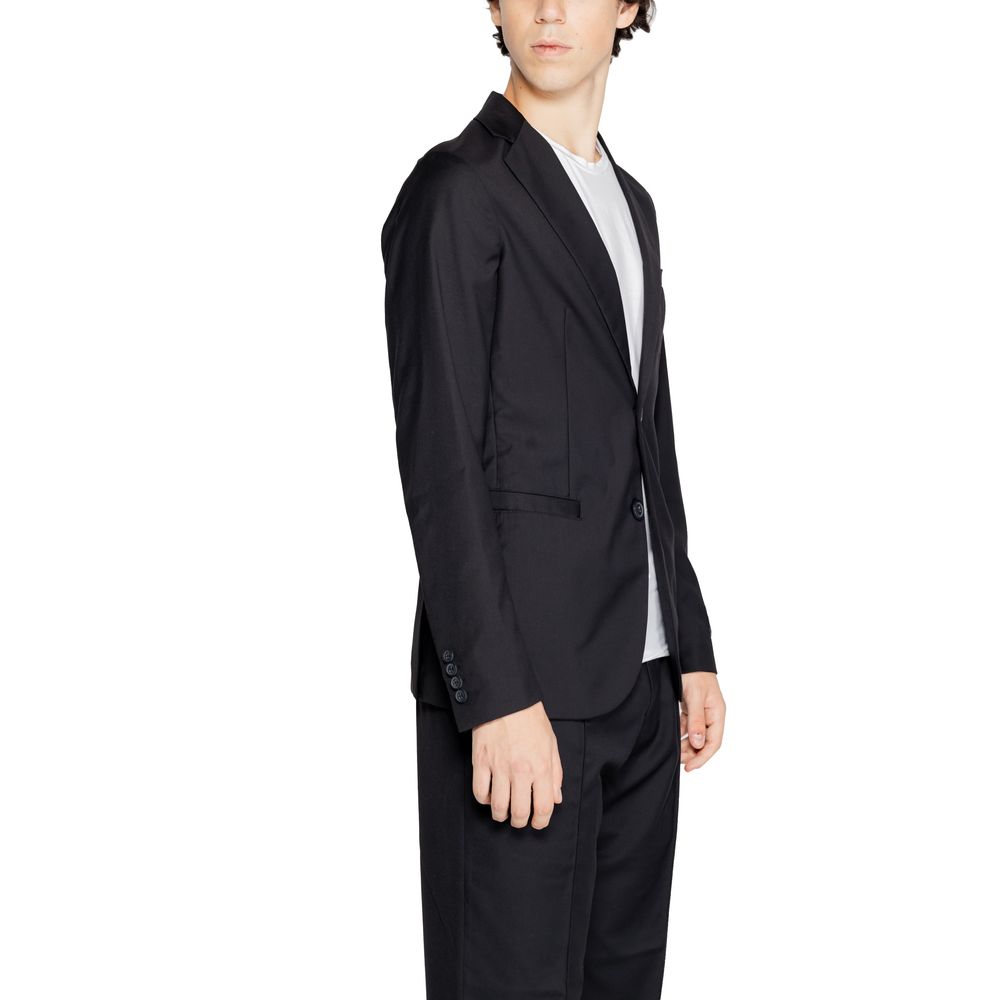 Armani Exchange Black Polyester Blazer