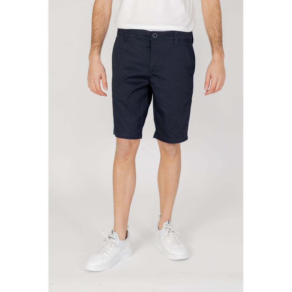 Armani Exchange Blue Cotton Short