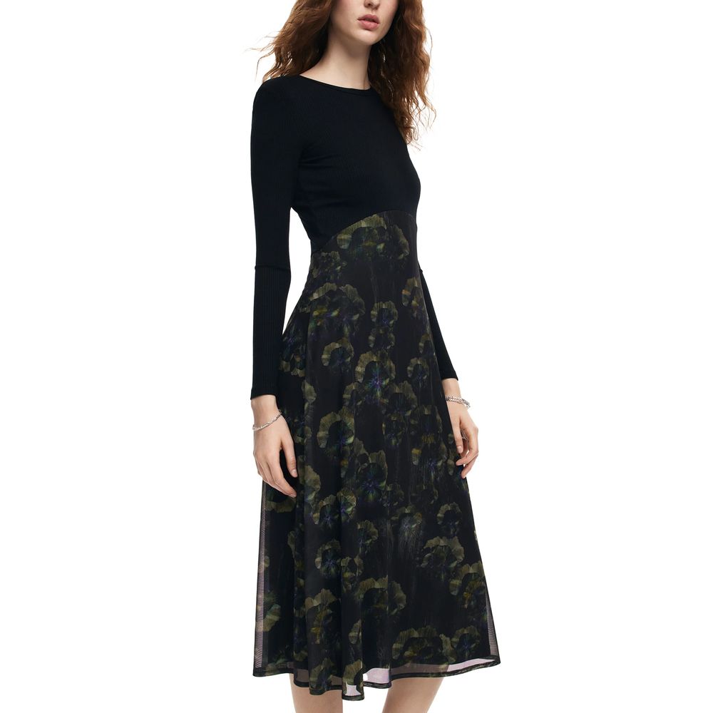 Desigual Black Viscose Dress