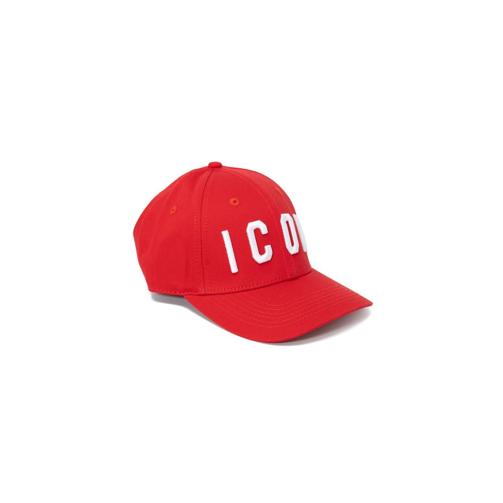 Icon Red Cotton Hats & Cap