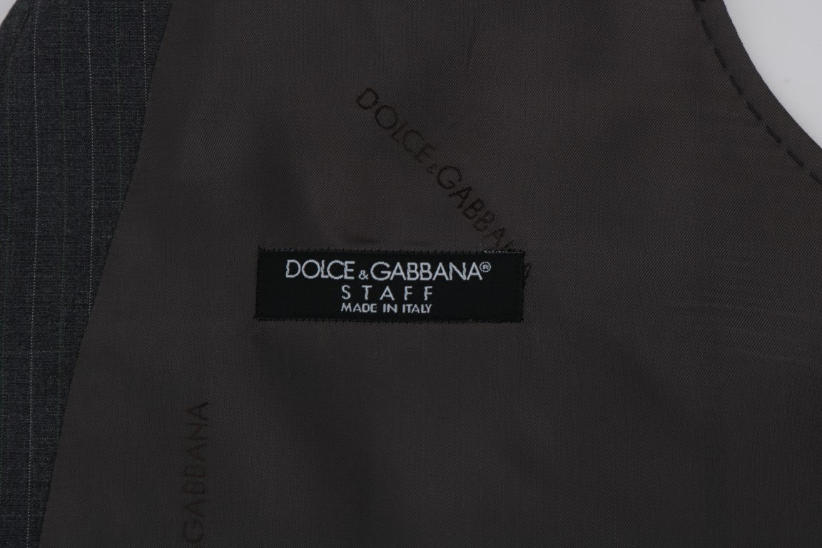 Chaleco elegante de rayas grises de Dolce &amp; Gabbana