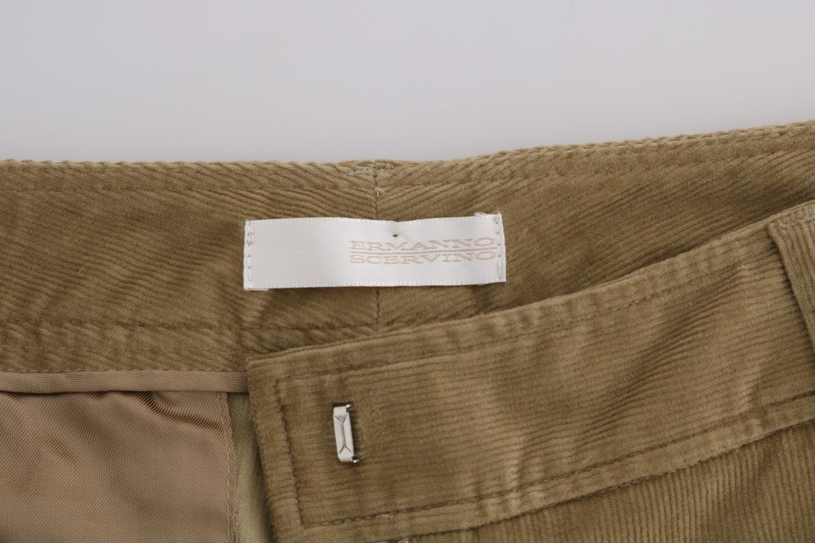 Pantalones casuales elegantes en beige de Ermanno Scervino para un estilo sofisticado