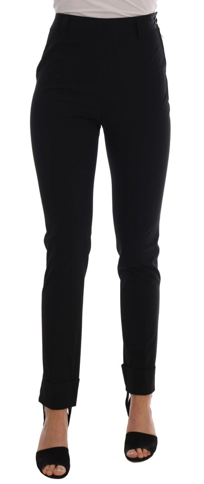 Ermanno Scervino Leggings negros elegantes con estribo