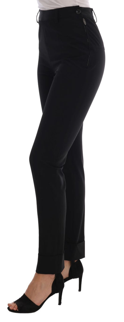 Ermanno Scervino Leggings negros elegantes con estribo