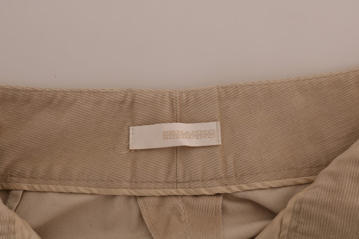 Pantalones acampanados con corte de bota elegantes en beige de Ermanno Scervino