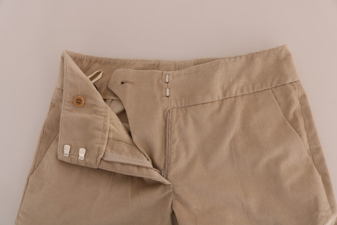 Pantalones acampanados con corte de bota elegantes en beige de Ermanno Scervino