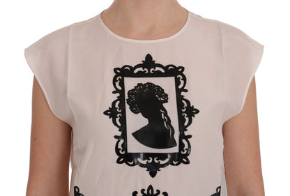 Blusa con marco Sicily de seda bordada de Dolce &amp; Gabbana