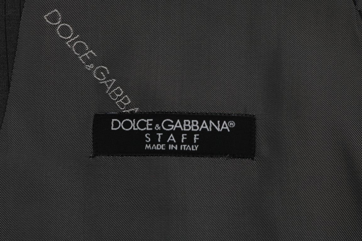 Chaleco de botonadura sencilla gris elegante de Dolce &amp; Gabbana