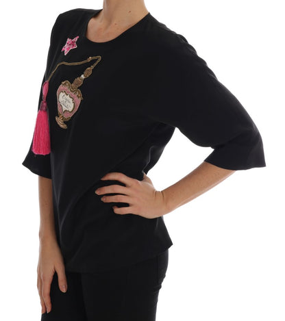 Blusa de seda bordada con diseño de cuento de hadas de Dolce &amp; Gabbana