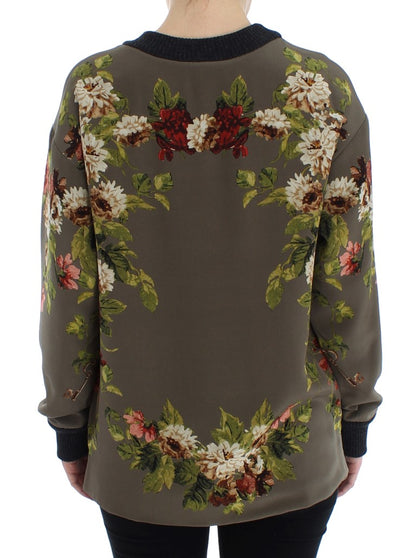 Blusa de seda con cuello redondo Enchanted Sicily de Dolce &amp; Gabbana