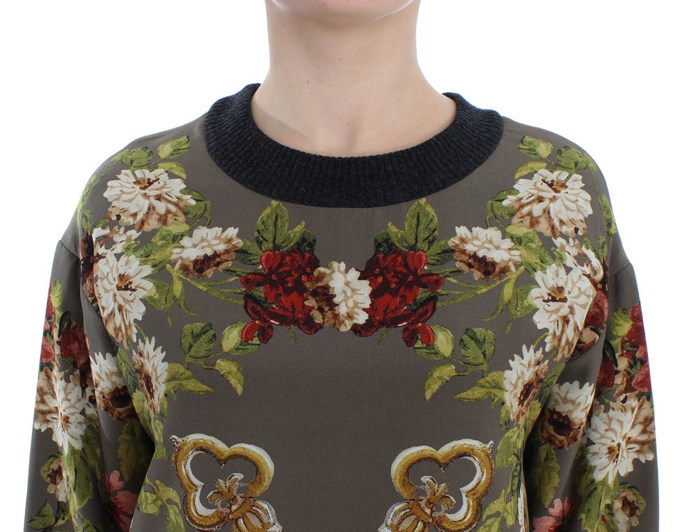 Blusa de seda con cuello redondo Enchanted Sicily de Dolce &amp; Gabbana