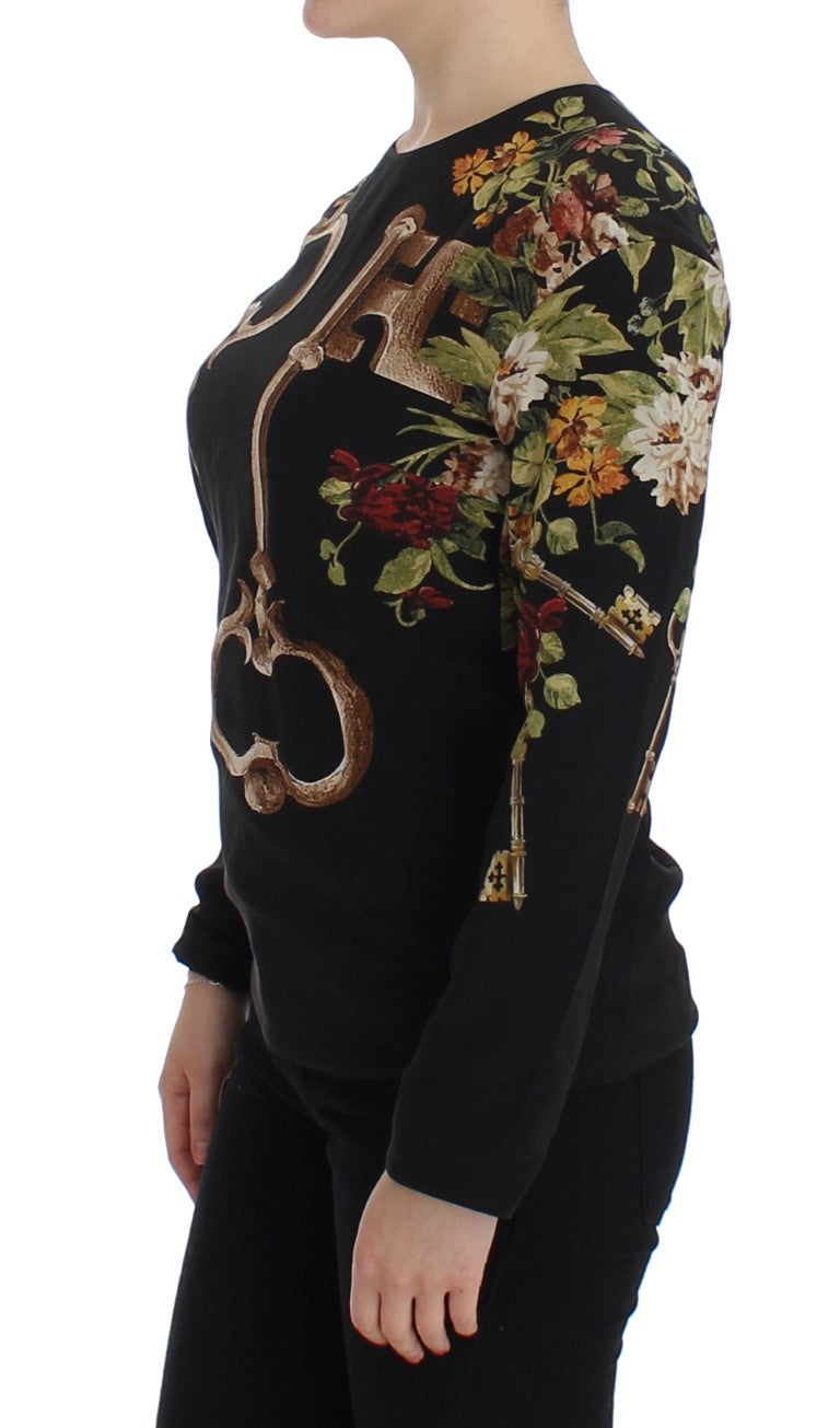 Blusa de seda con estampado medieval elegante de Dolce &amp; Gabbana