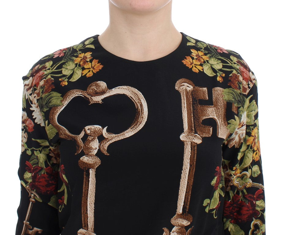 Blusa de seda con estampado medieval elegante de Dolce &amp; Gabbana