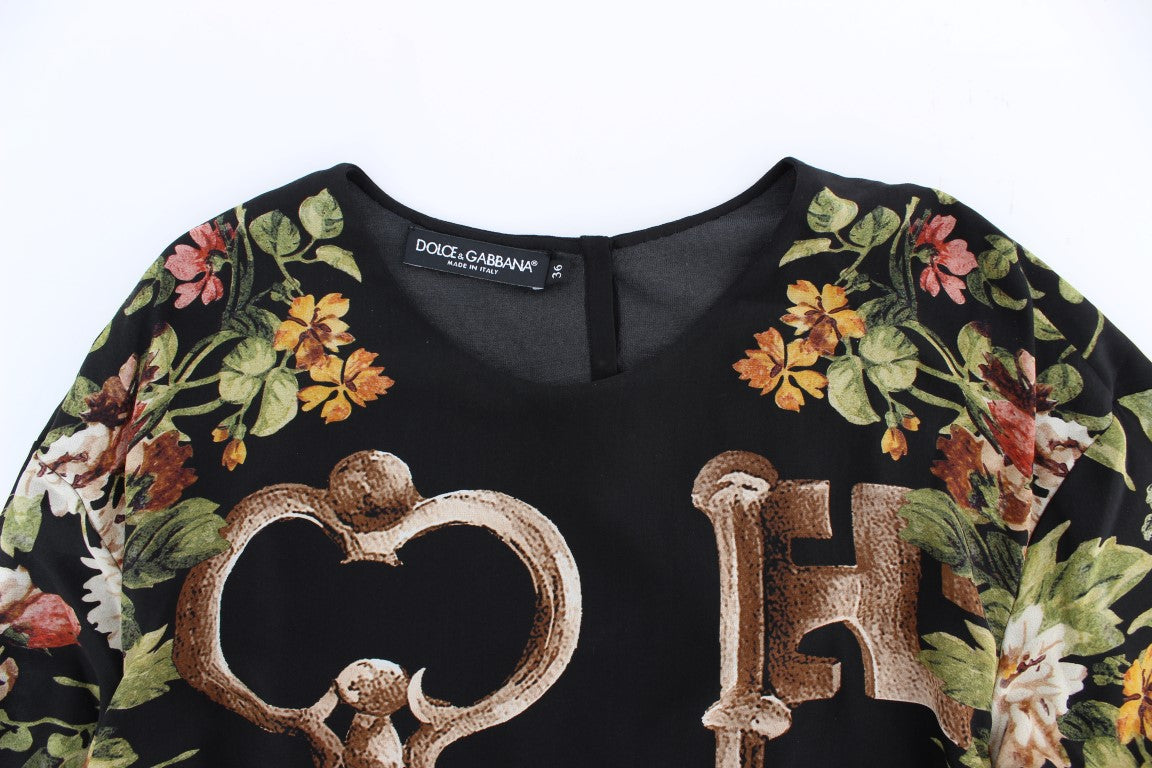 Blusa de seda con estampado medieval elegante de Dolce &amp; Gabbana