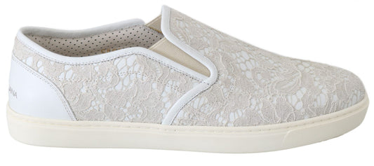 Mocasines elegantes en color blanco roto de Dolce &amp; Gabbana para mujer