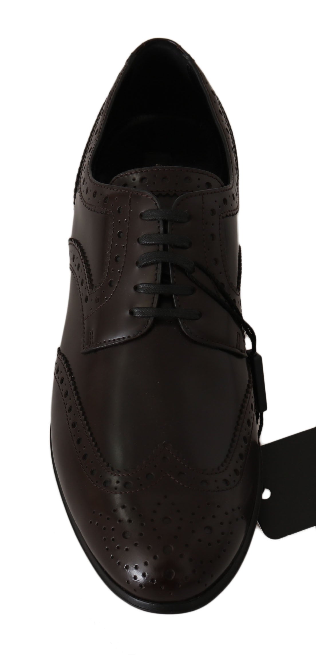 Elegantes zapatos Oxford de piel marrón de Dolce &amp; Gabbana