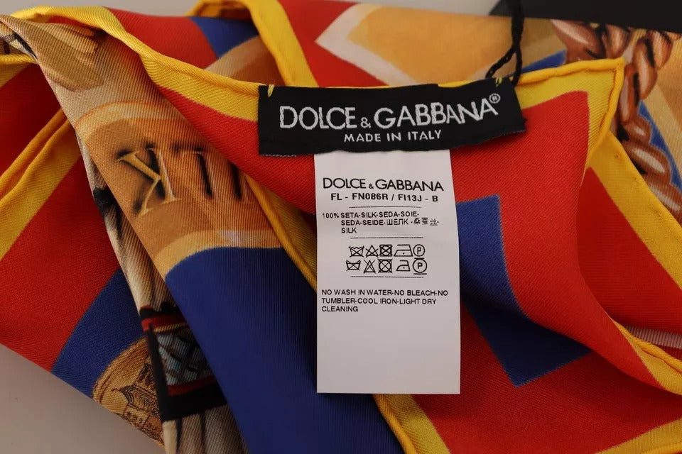 Bufanda chal de seda multicolor de Italia y China