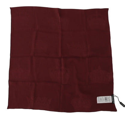 Bufanda cuadrada de seda roja elegante