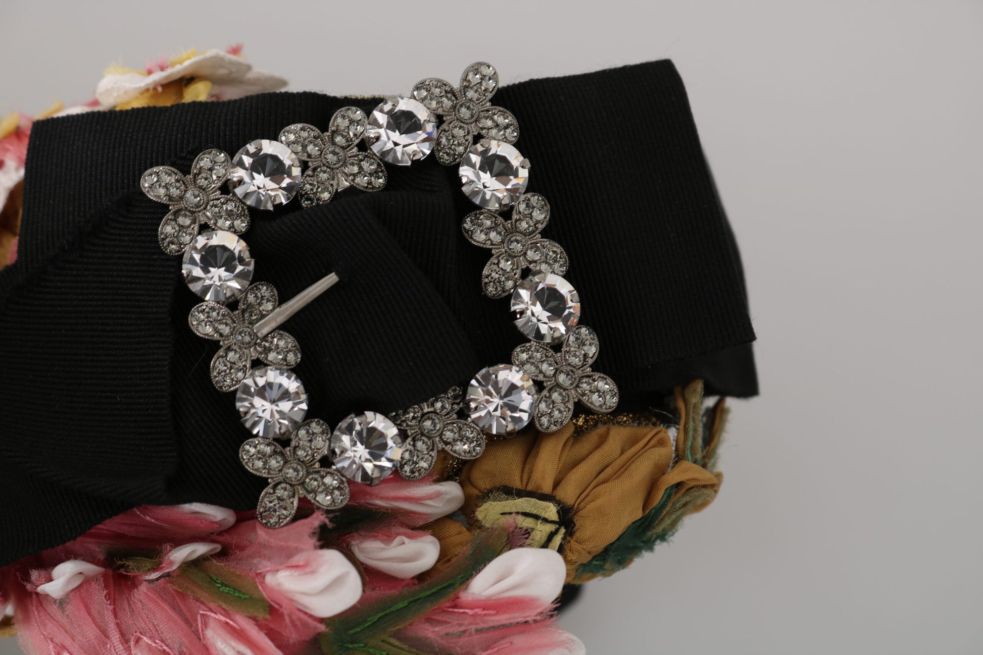 Elegant Crystal-Embellished Floral Headband