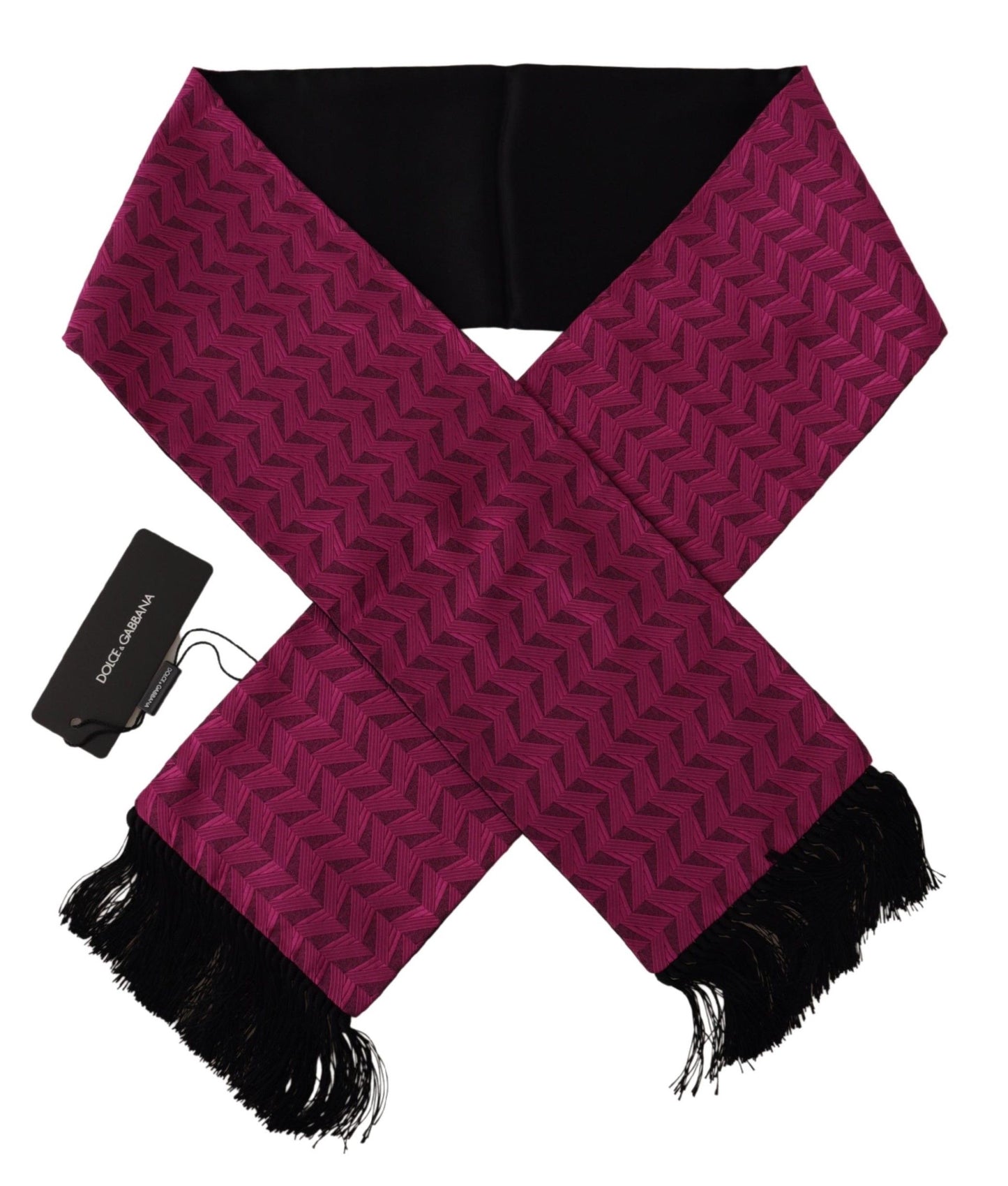 Bufanda elegante de seda magenta para hombre