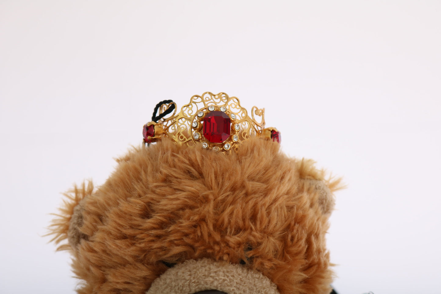 Diadema con corona de cristal y osito de peluche