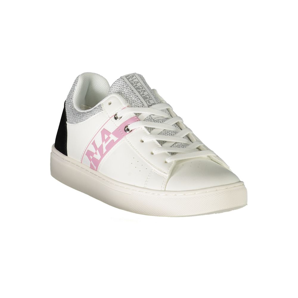 White Polyester Sneaker