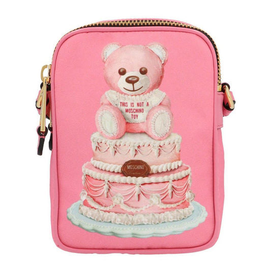 Bolso bandolera de nailon rosa