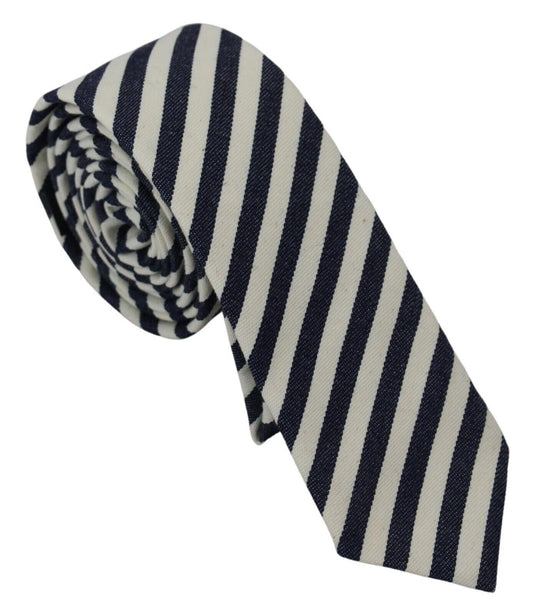 Elegant Italian Striped Bow Tie