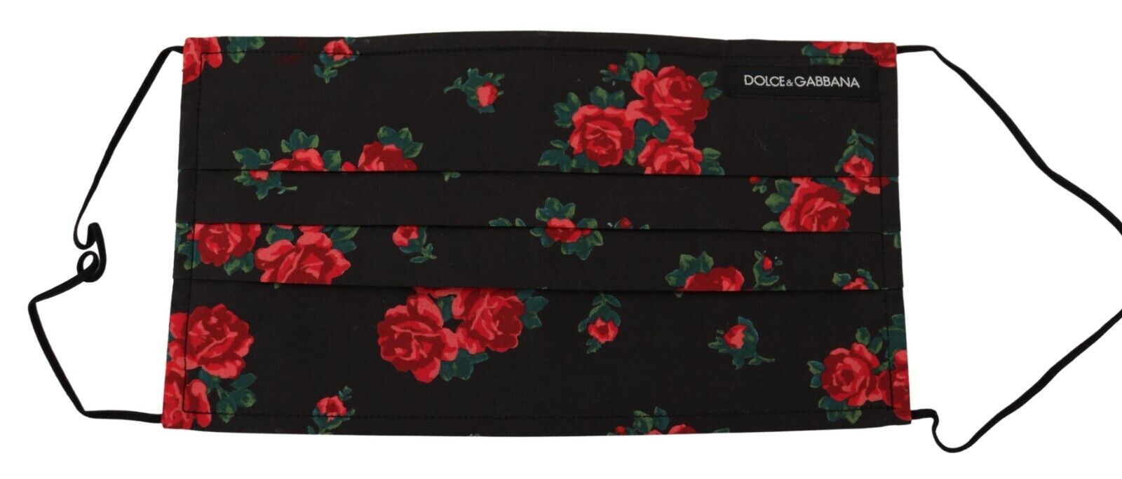 Mascarilla plisada de algodón floral elegante