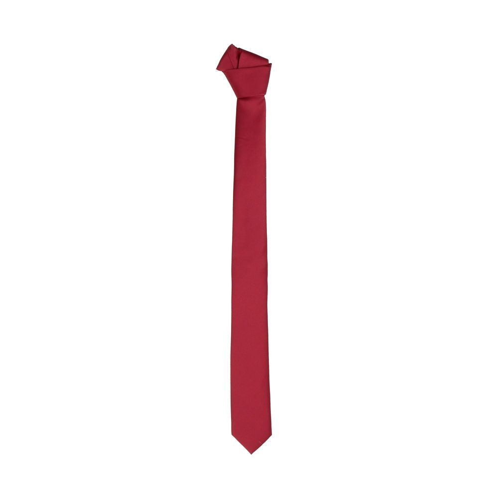 Elegant Pink Silk Slim Tie